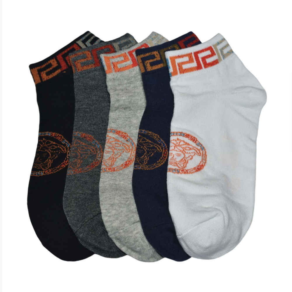 Versace Premium Quality Low Ankle Socks - Pack of 5-1