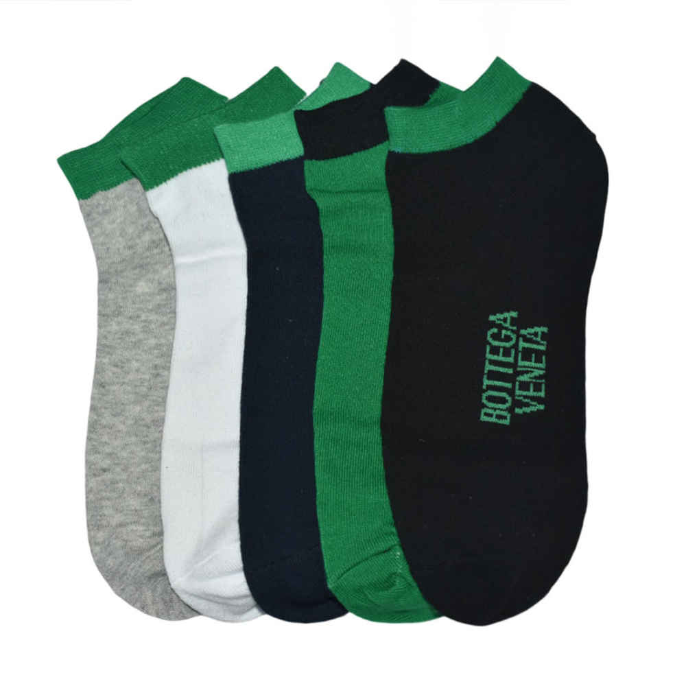 Bottega Veneta Embroidered logo Premium Low Ankle Socks - Pack of 5-1