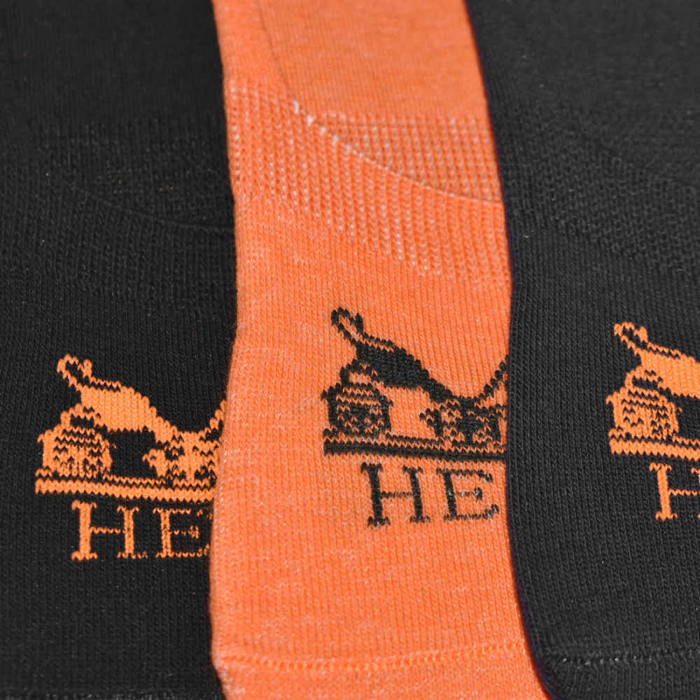 Hermes Embroidered logo No Show Premium Quality Socks-thumb-3
