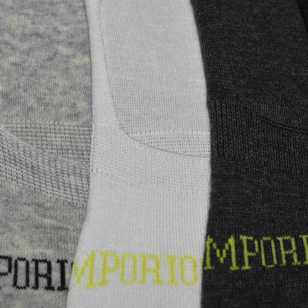 Emporio Armani Embroidery logo Premium No Show Socks - Pack of 5-3