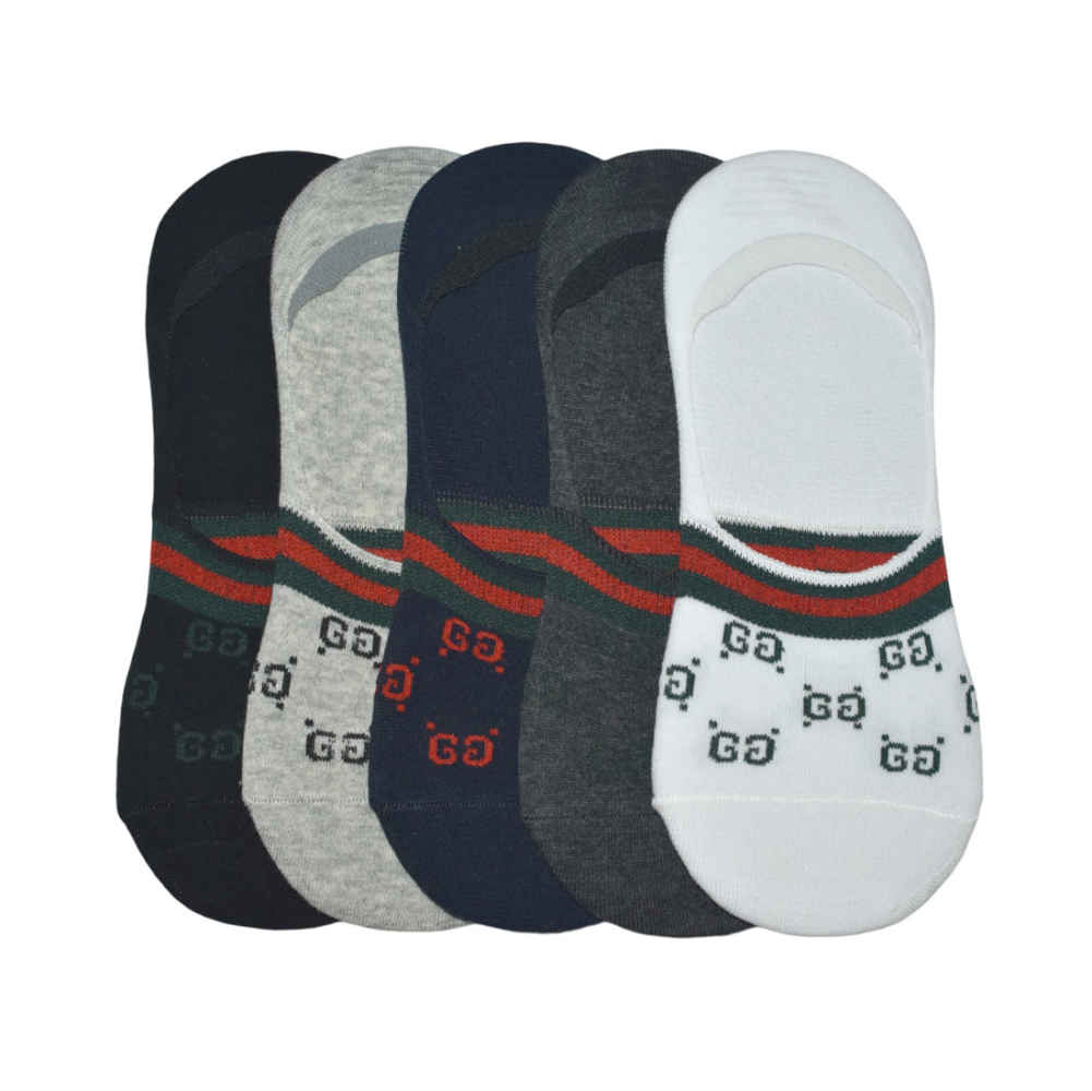 Gucci Premium Quality No Show Socks - Pack of 5-thumb-0