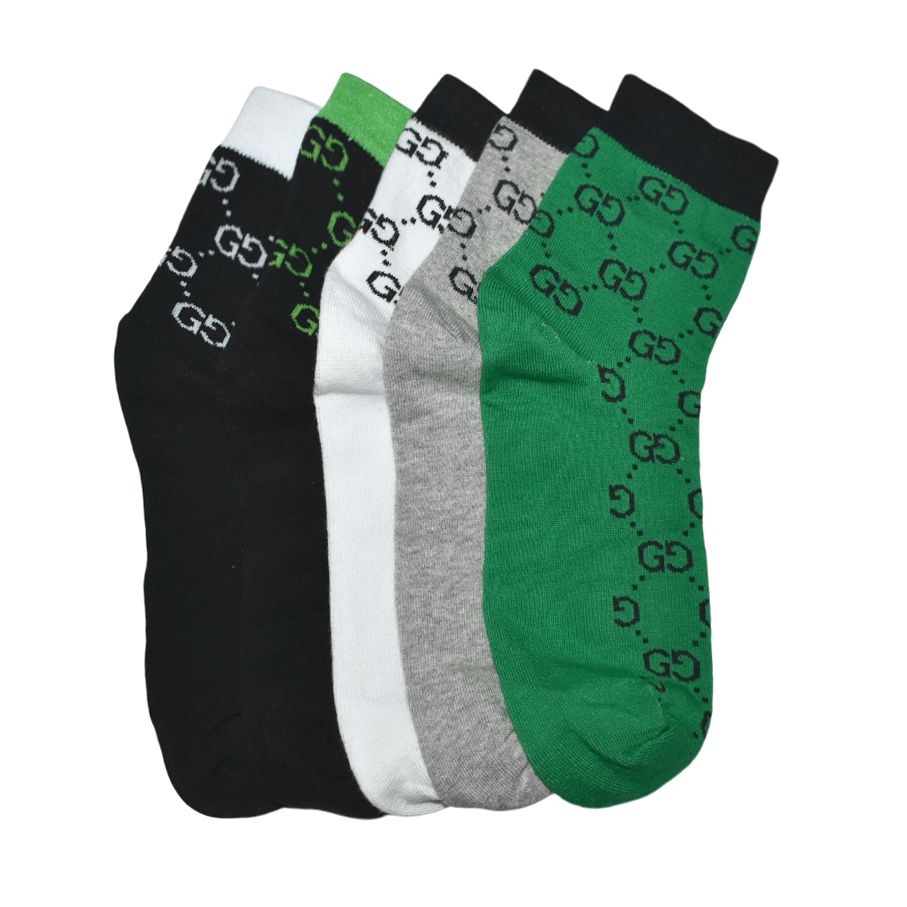 Gucci Embroidered logo Premium Ankle Socks - Pack of 5-thumb-0