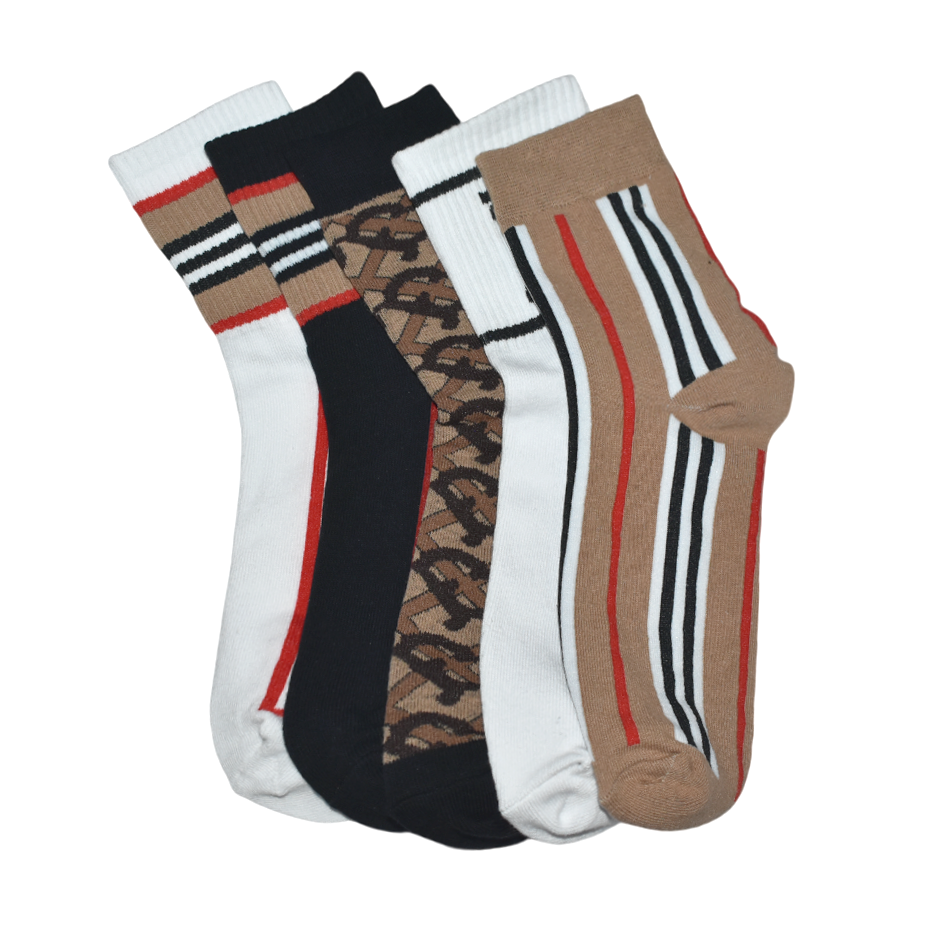 Burberry Premium Quality Ankle Socks - Pack of 5-1