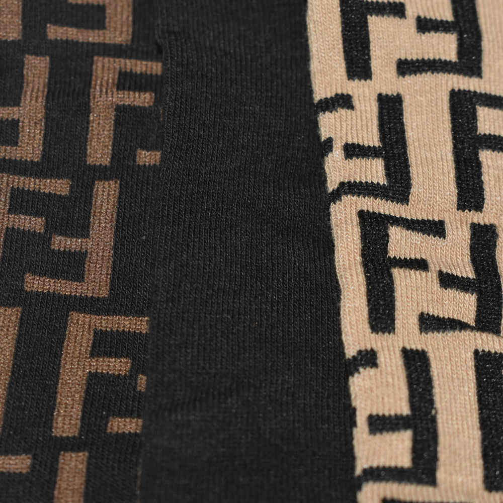 Fendi logo Print Premium Ankle Socks - Pack of 5-3