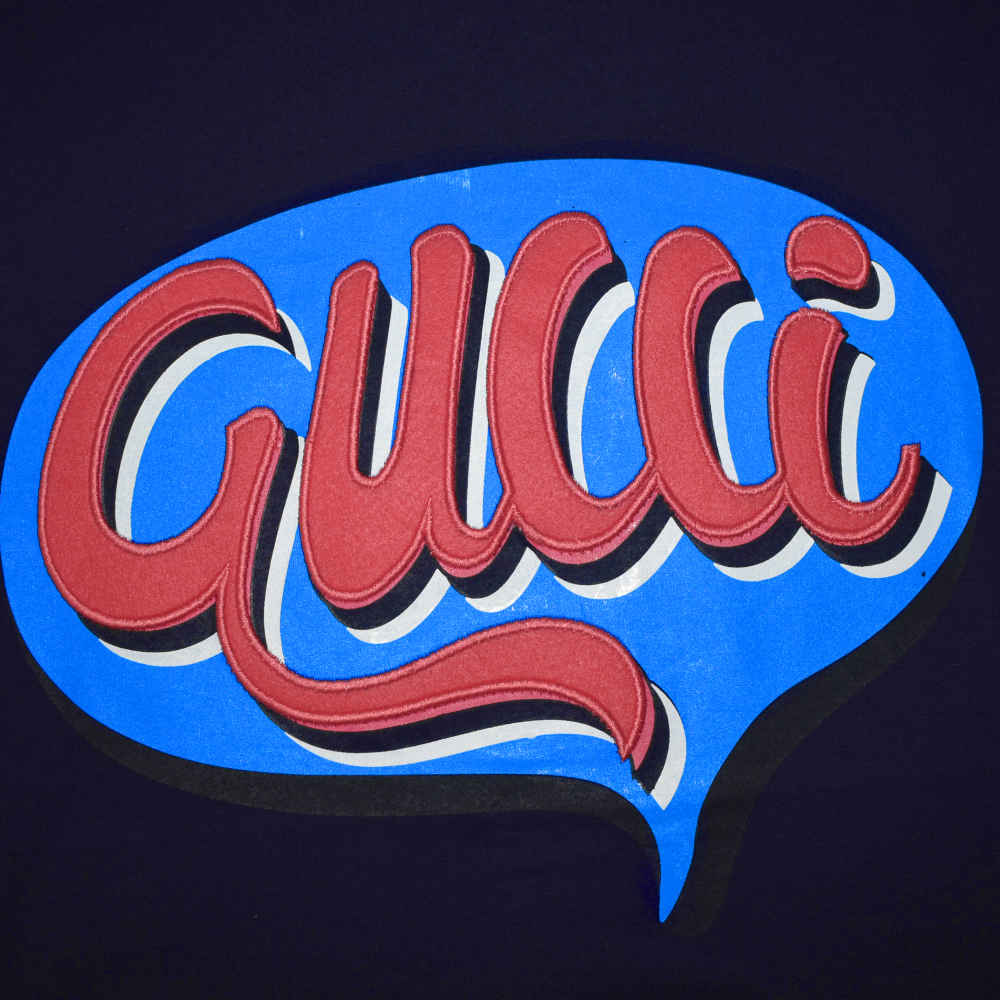 Gucci Navy Blue Premium Quality T-shirt-thumb-3
