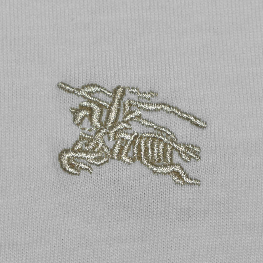 Burberry White Premium Luxury Polo T-shirt-thumb-3