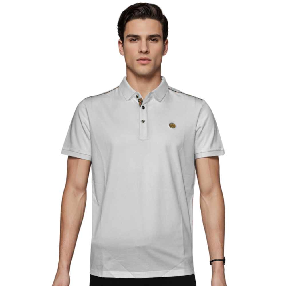Burberry White Premium Quality Polo T-shirt-thumb-0