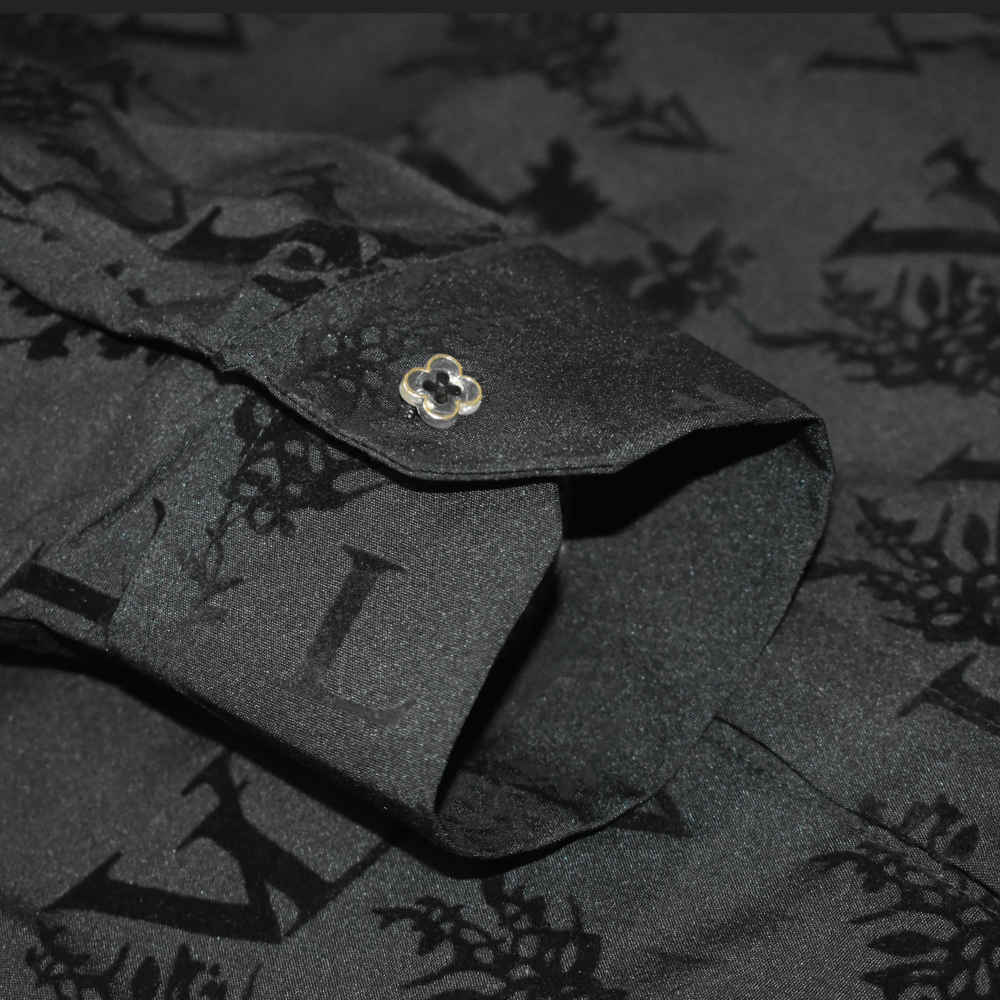 Louis Vuitton Black Premium Quality Designer Shirt-5