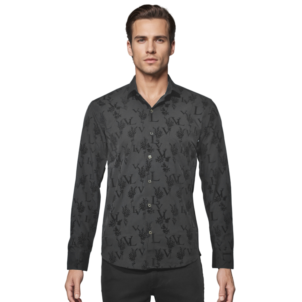 Louis Vuitton Black Premium Quality Designer Shirt-6
