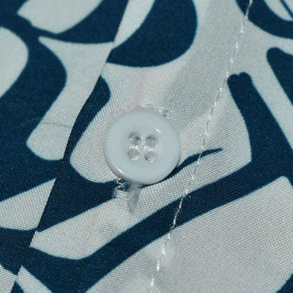 Dior White and Blue Swirl Logo Printed Shirt-3