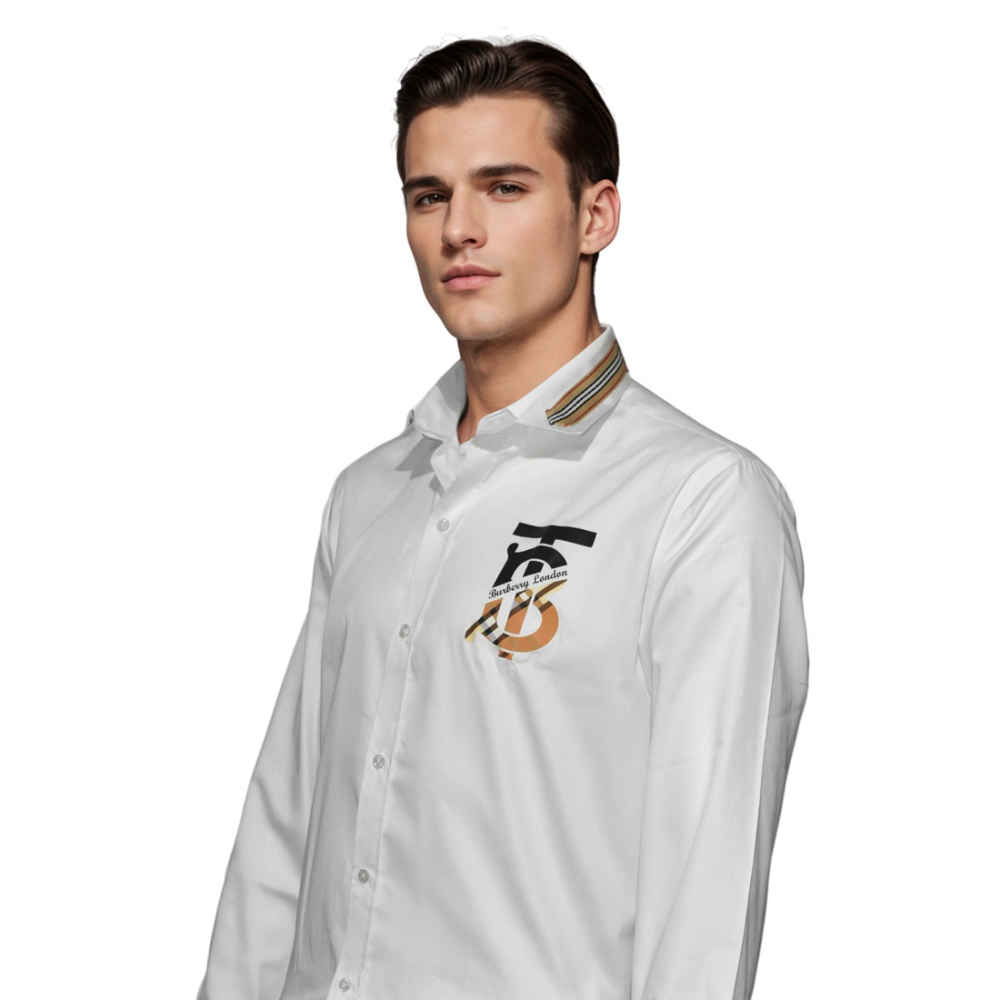 Burberry White Premium Quality Shirt-2