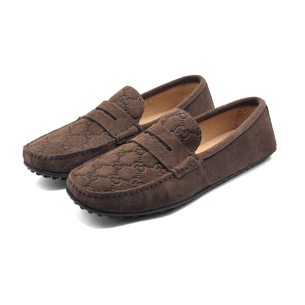 Gucci Brown Premium Suede loafers-thumb-0