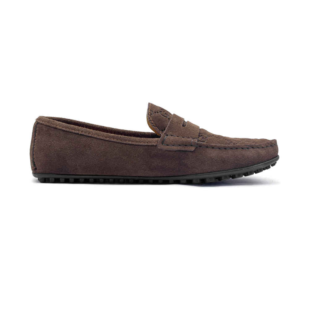 Gucci Brown Premium Suede loafers-thumb-2