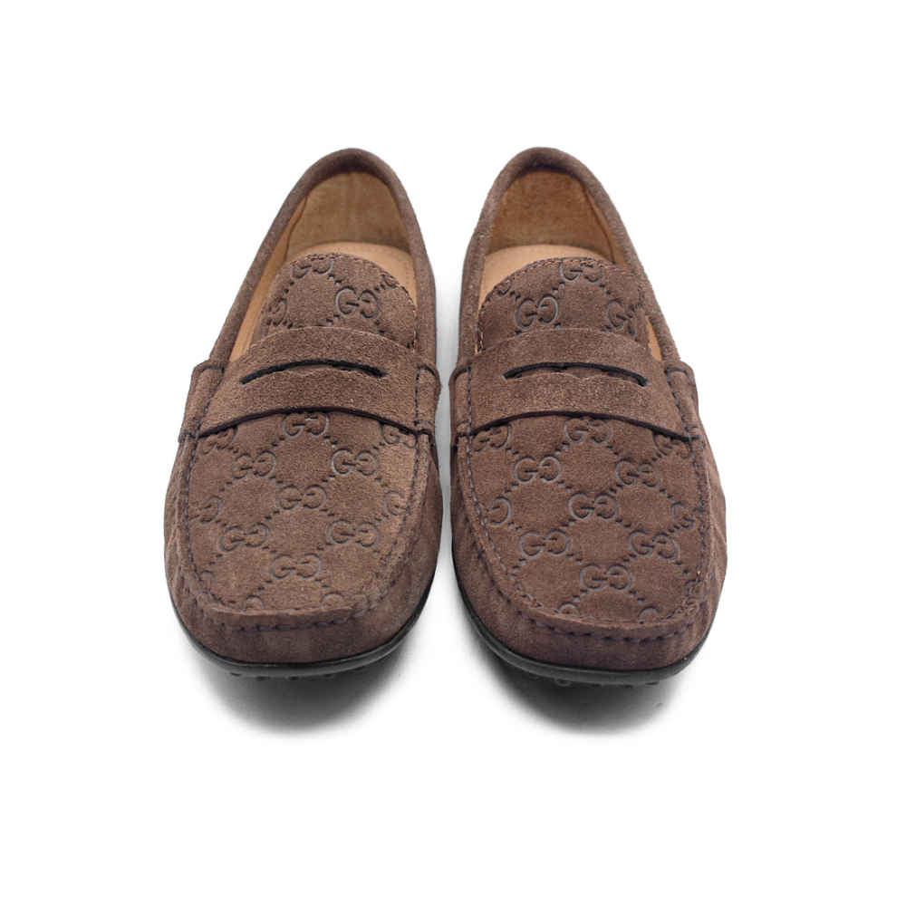 Gucci Brown Premium Suede loafers-thumb-3