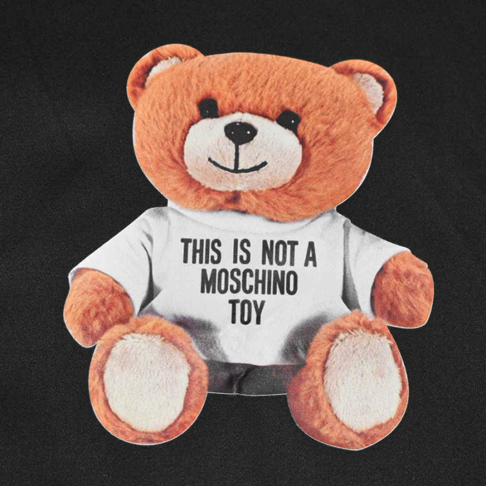 Moschino Teddy Print Black Premium Shirt-thumb-3