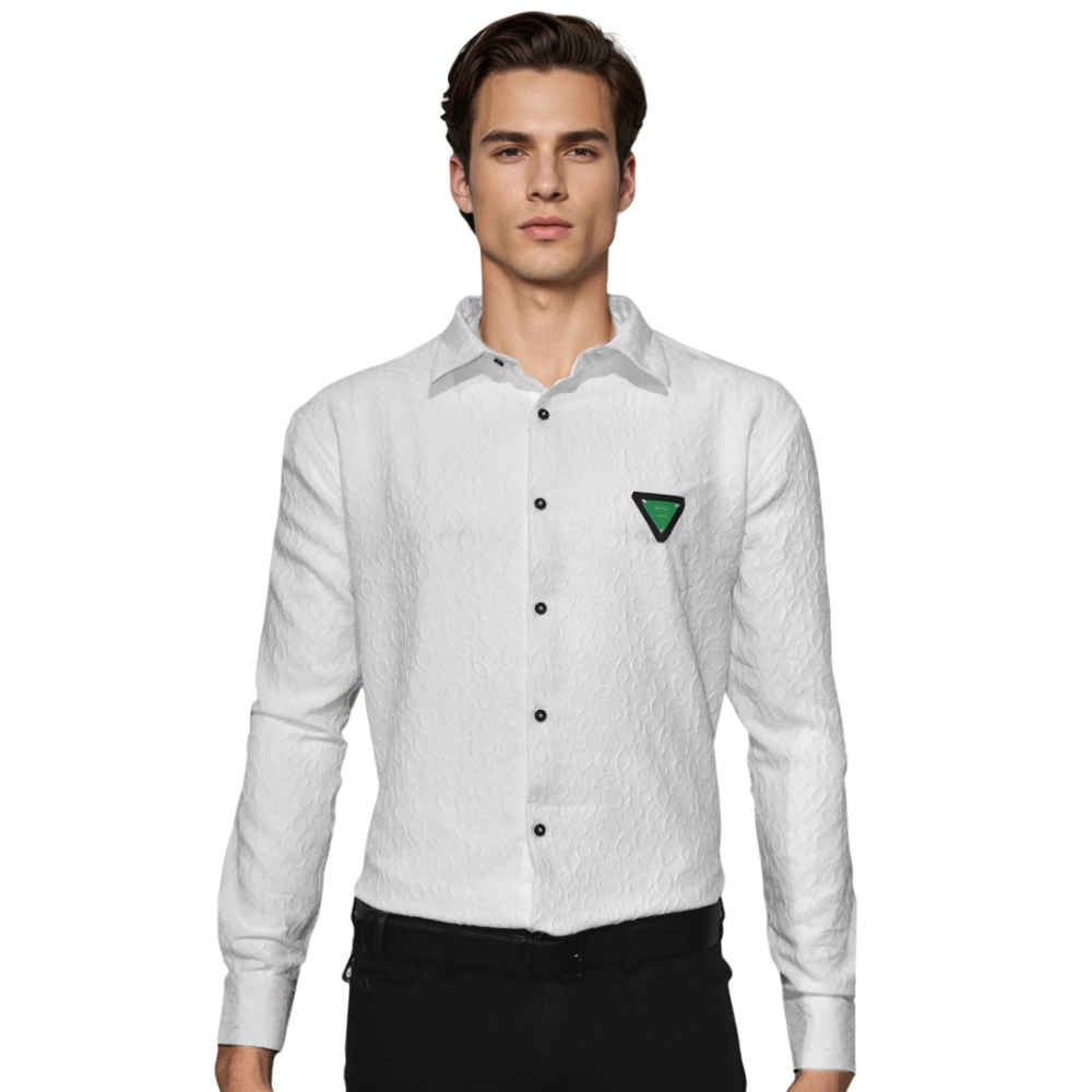 Bottega Veneta logo Patch White Premium Shirt-thumb-0