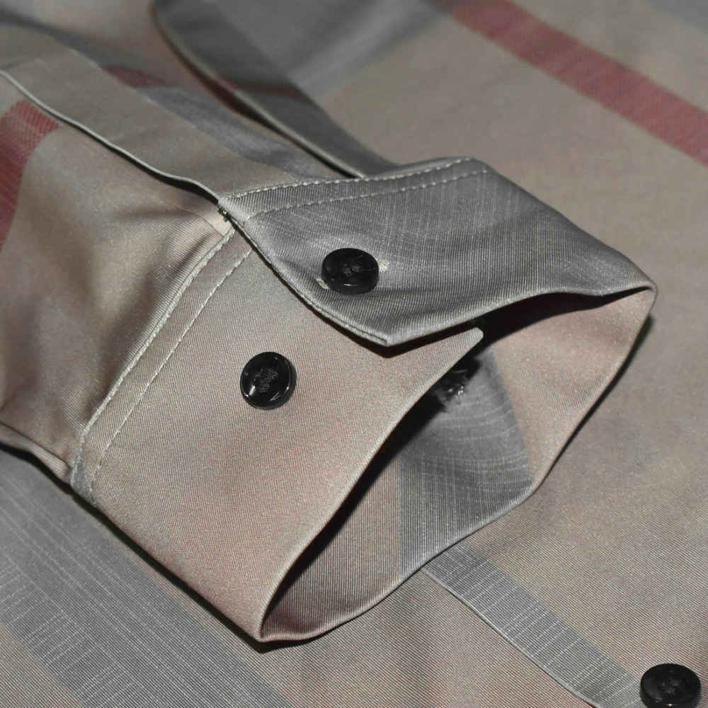 Burberry Check Brown Premium Quality Formal Shirt-5