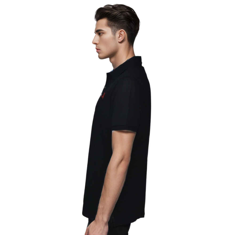 Burberry Embroidered logo Black Luxury Cotton T-shirt-thumb-2