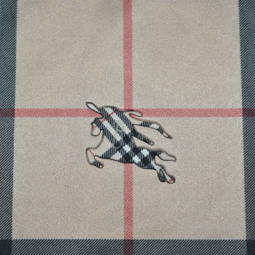 Burberry Brown Check Embroidered Logo Premium Polo T-shirt-thumb-3