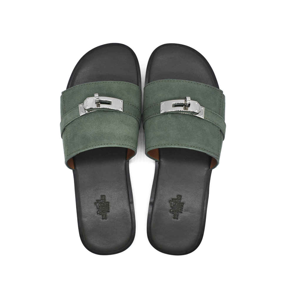 Hermes Green Premium Quality Flip-flops-4