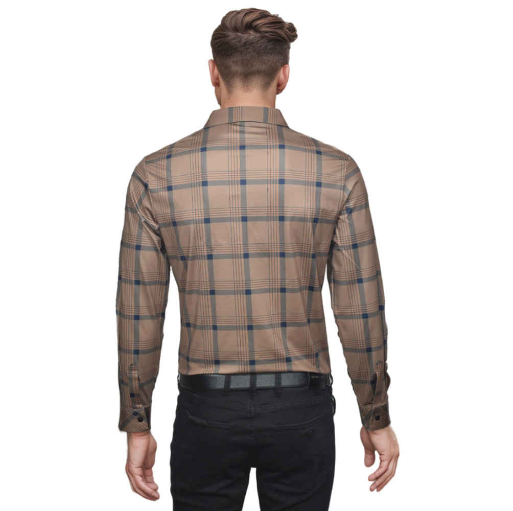 Burberry Premium Men's Brown Check Shirt-1