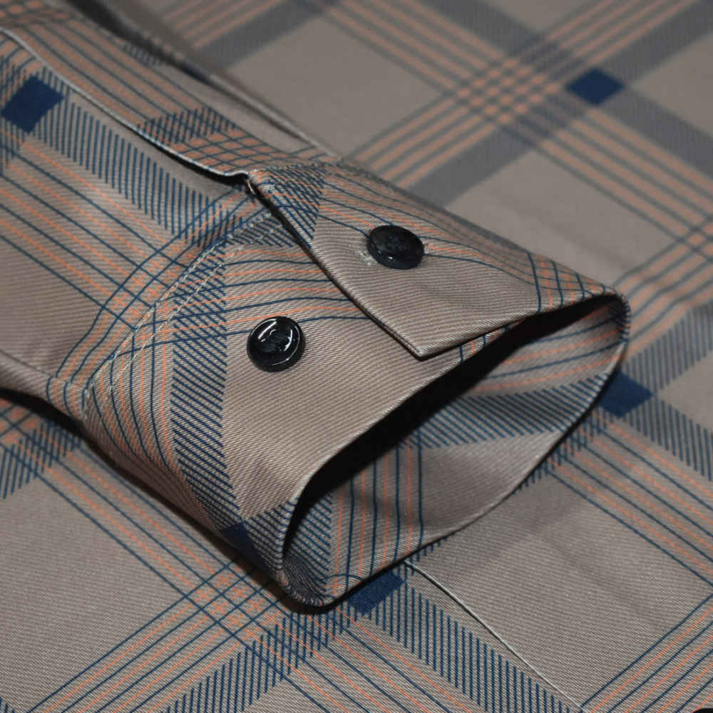 Burberry Premium Men's Brown Check Shirt-5