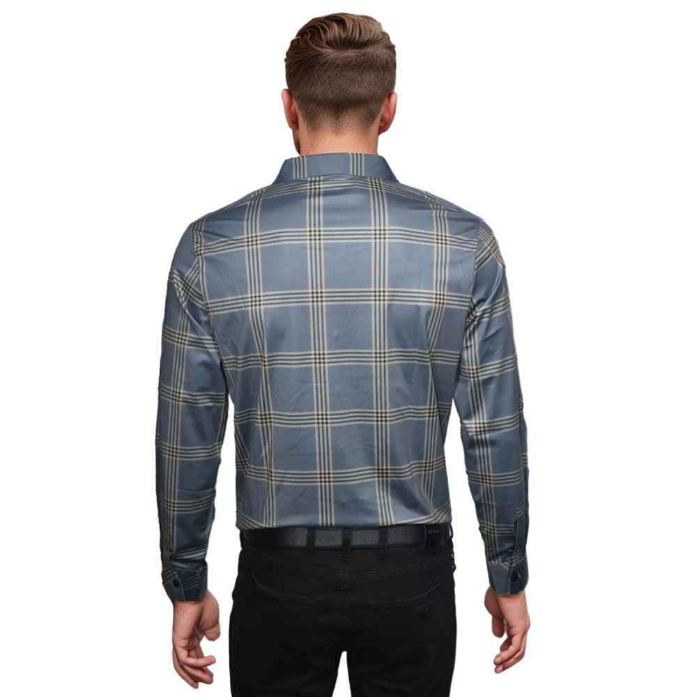 Burberry Blue Check Premium Casual Shirt-1