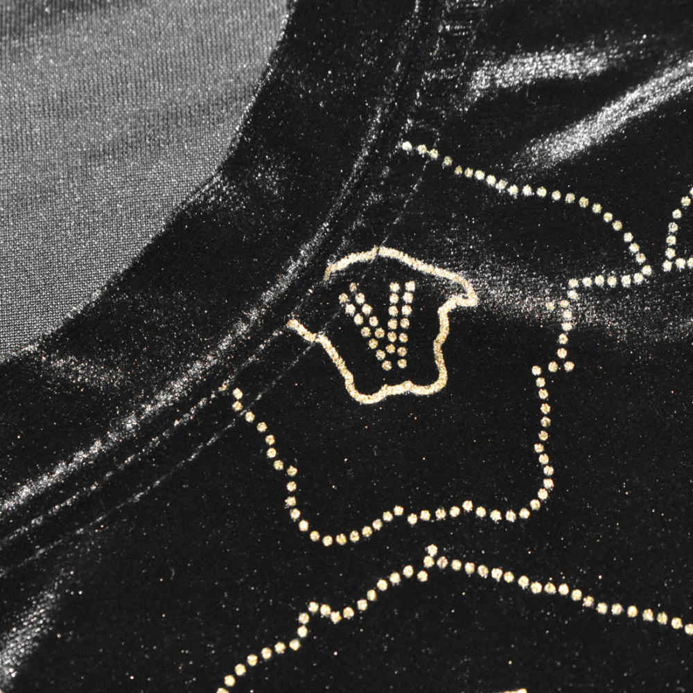 Velvet High End Black Quality Sweatshirt-4