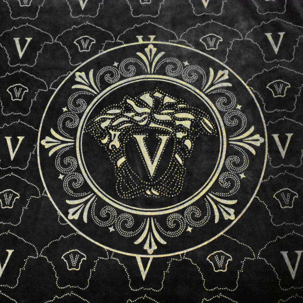 Velvet High End Black Quality Sweatshirt-3