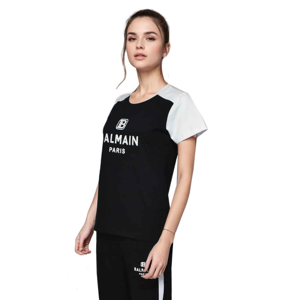 Balmain logo Print Black Premium Co-ord Set-thumb-0