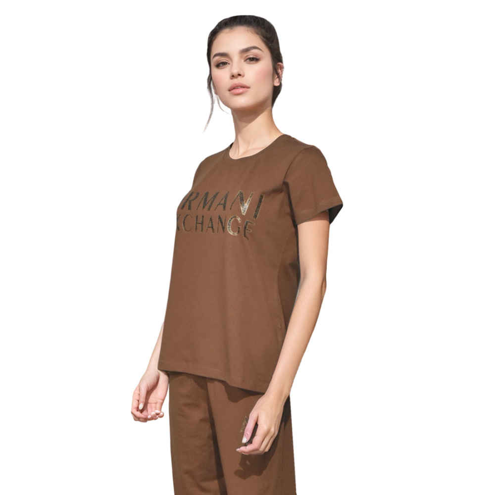 Armani Exchange Brown Premium Cotton Co-ord Set-thumb-0