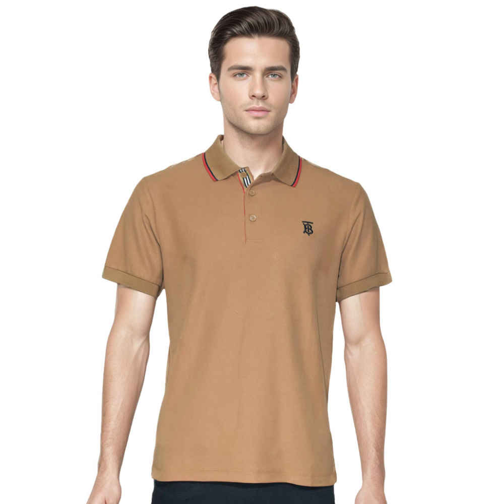 Burberry Icon Stripe Brown Premium T-shirt-thumb-0