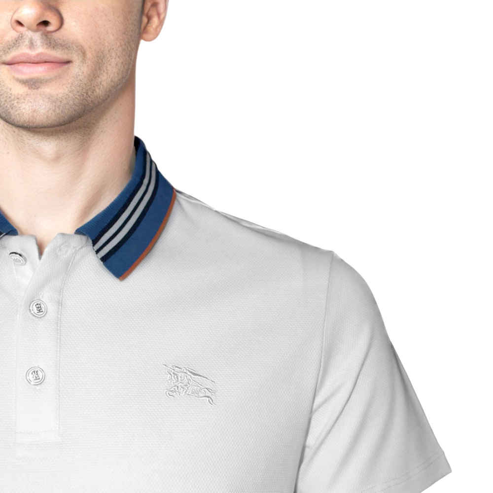 Burberry White Premium Quality T-shirt-thumb-3