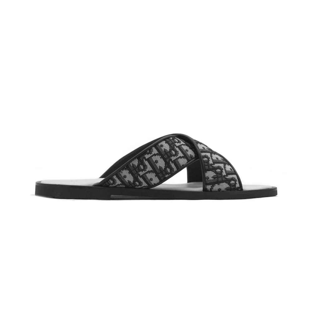 Dior Printed White Premium Leather Flip-flops-2
