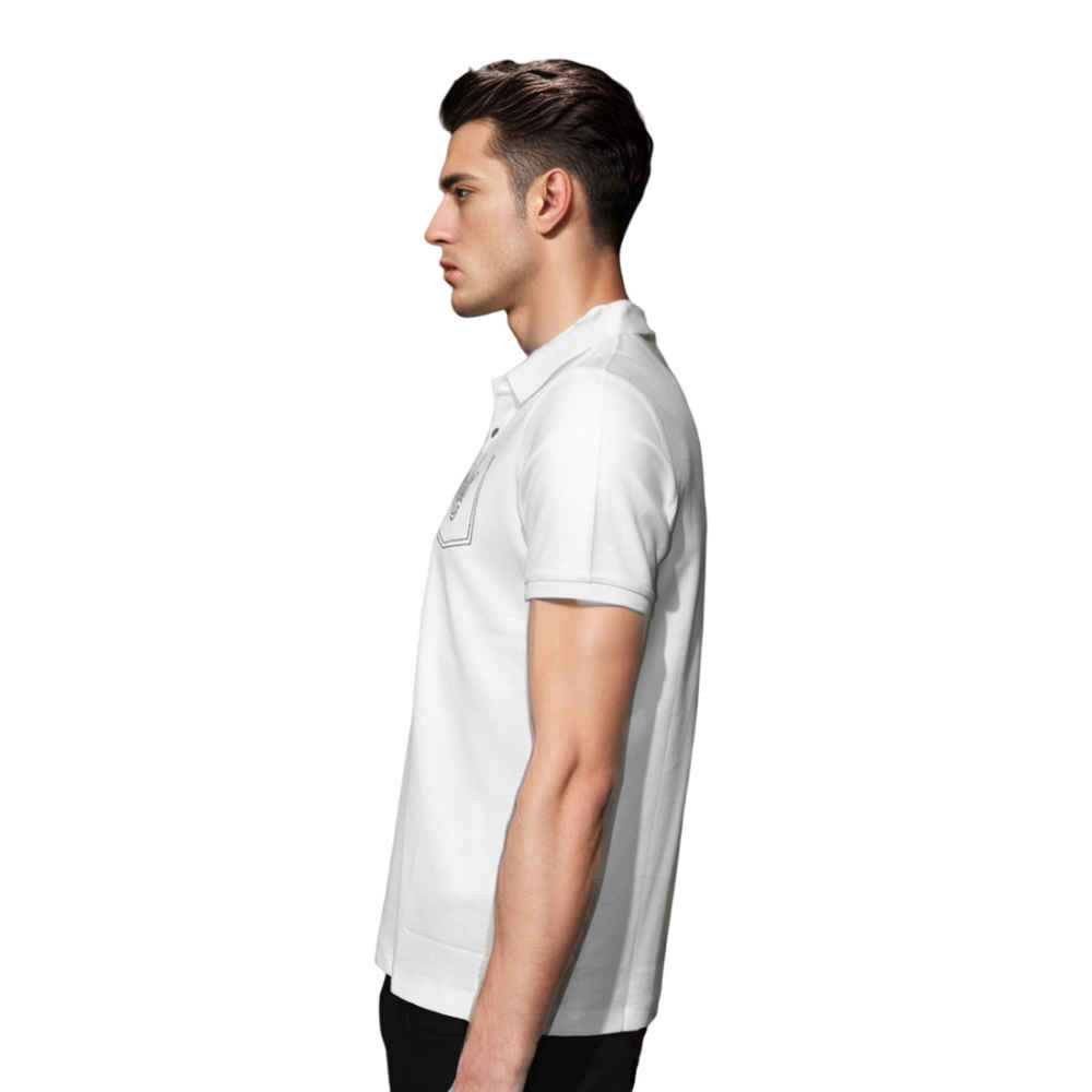 Brunello Cucinelli White Embroidery Premium Polo T-shirt-2