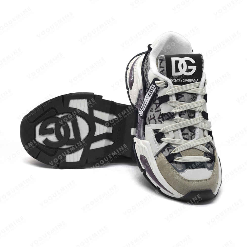 Dolce & Gabbana Airmaster Panelled Coffee Sneakers-5