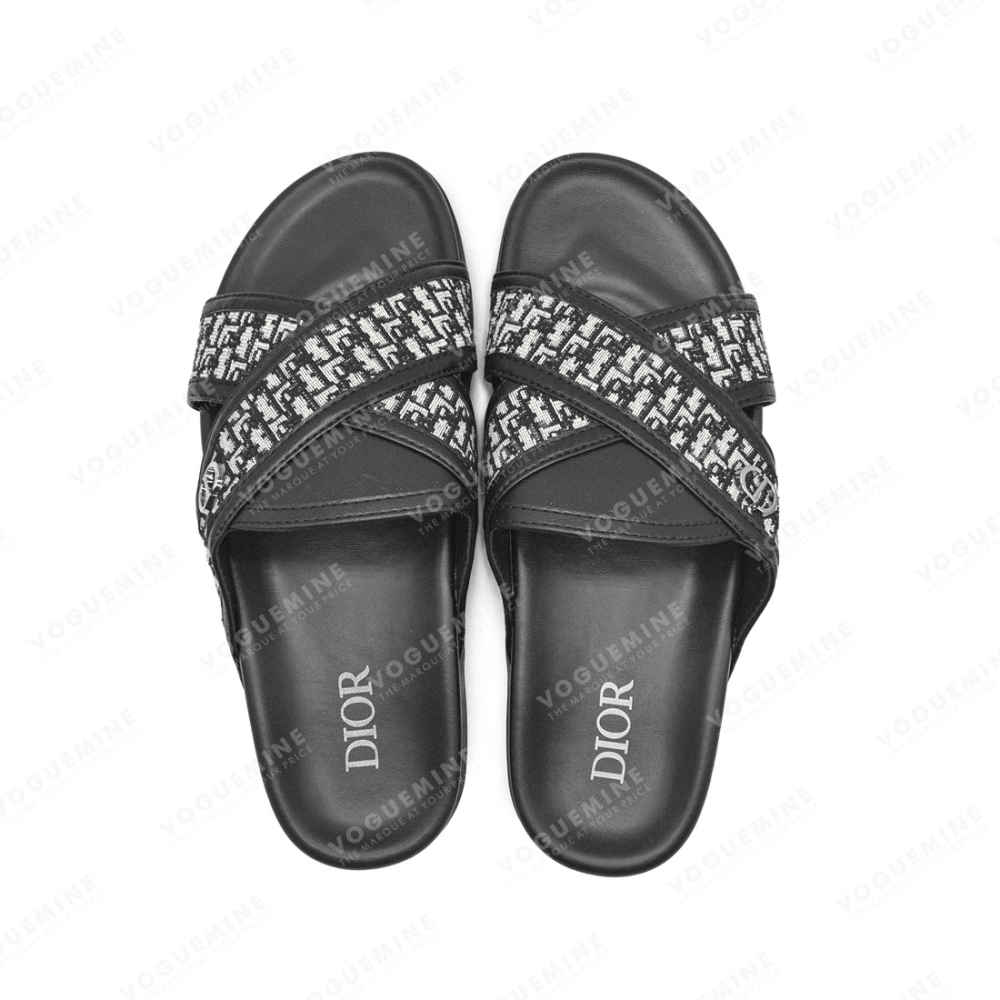 Dior Black Premium Quality Men's Flip-Flops-3