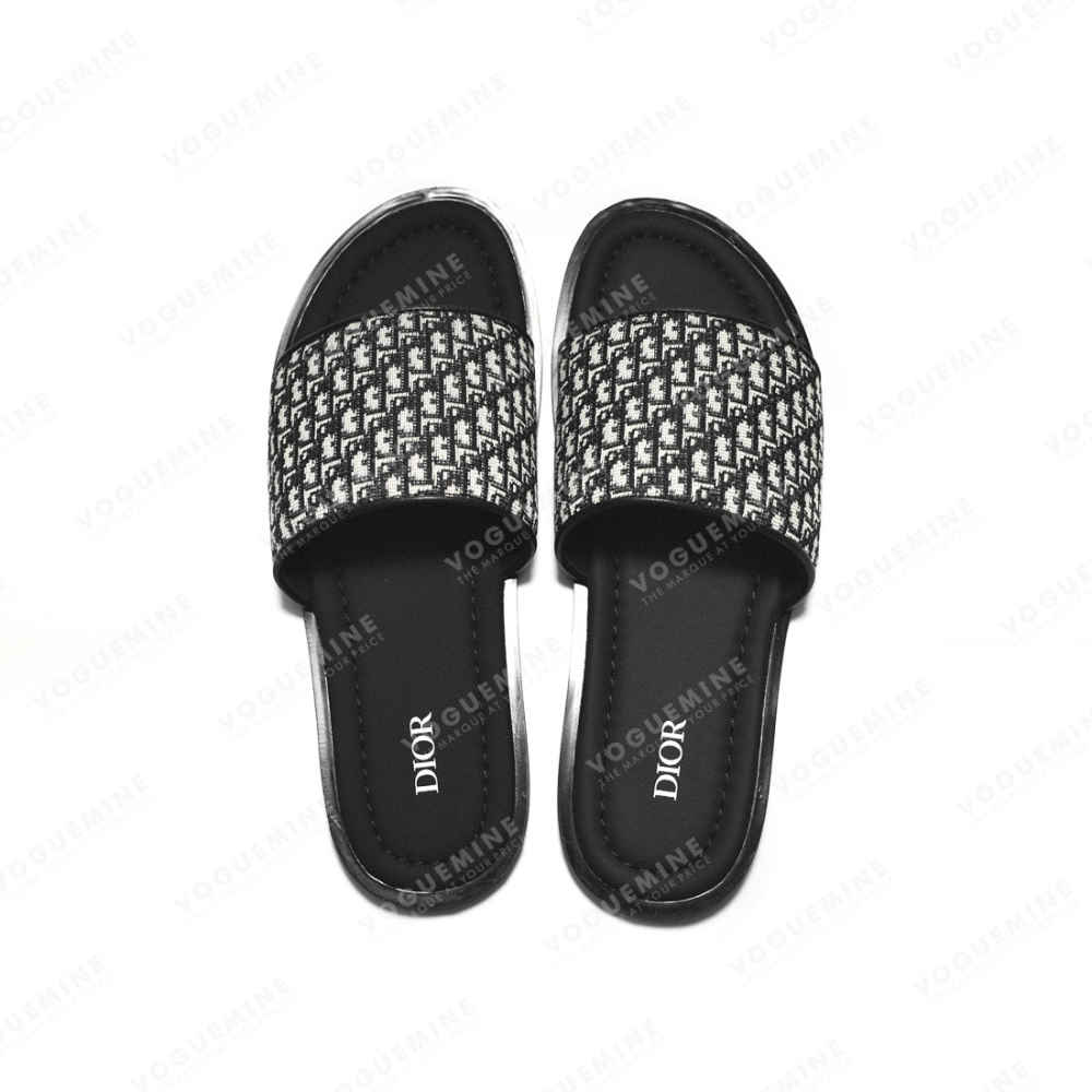 Dior logo Printed Black Premium Quality Flip-flops-4