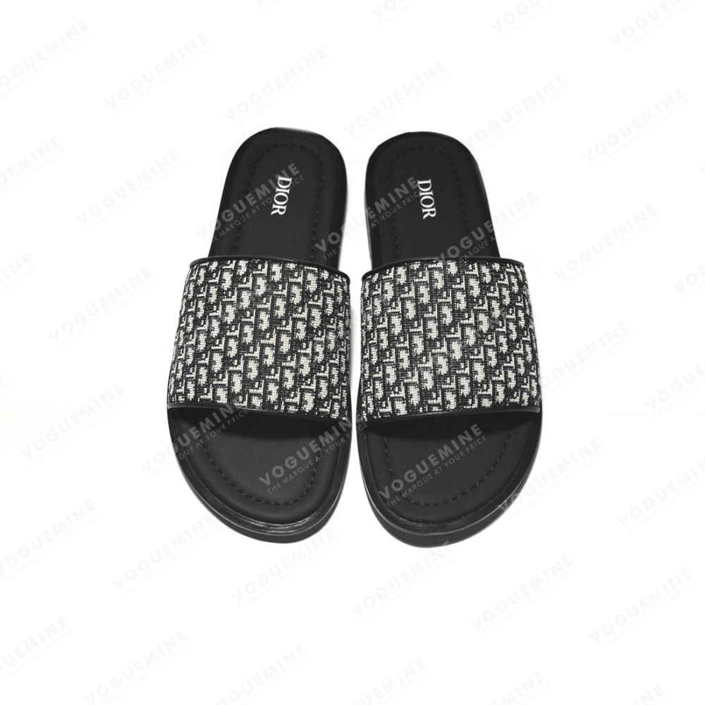 Dior logo Printed Black Premium Quality Flip-flops-3