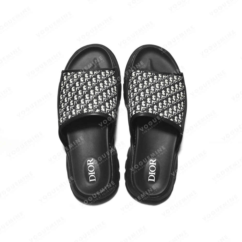 Dior Black Premium H-Town Flip-flops-4