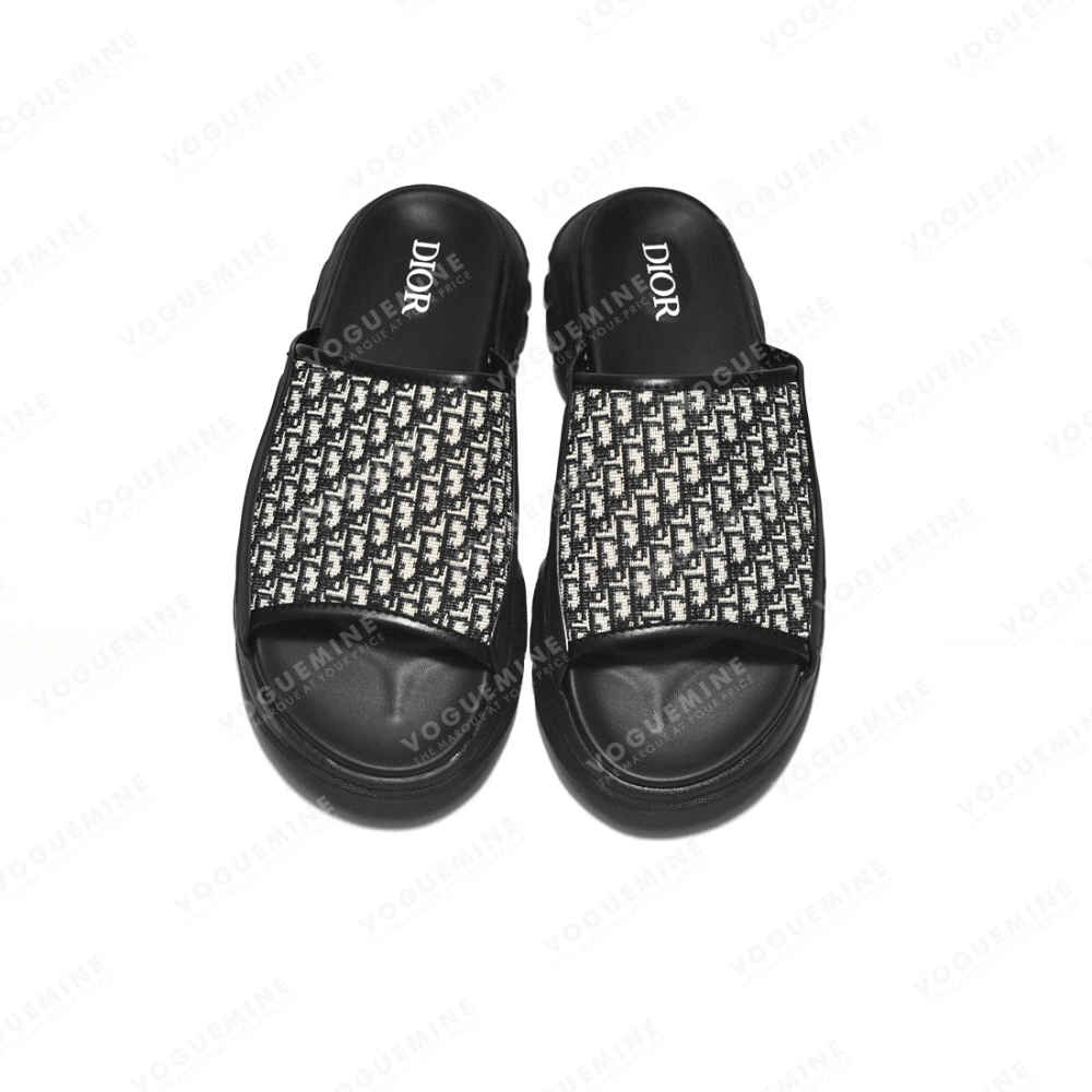 Dior Black Premium H-Town Flip-flops-3
