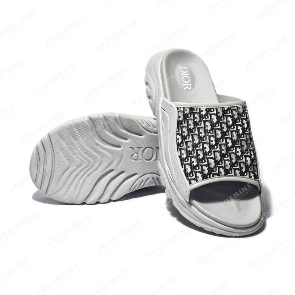 Dior Grey Premium H-Town Flip-flops-6