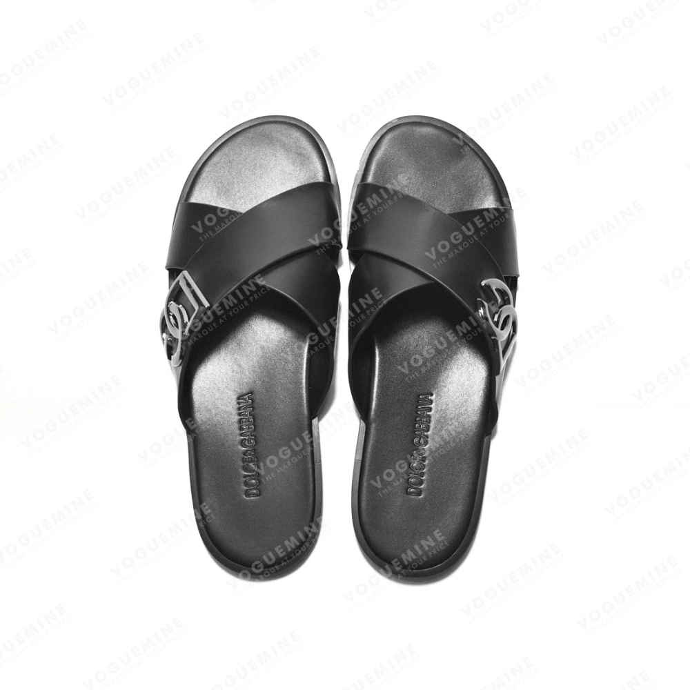 Dolce & Gabbana logo Black Premium Flip-flops-4