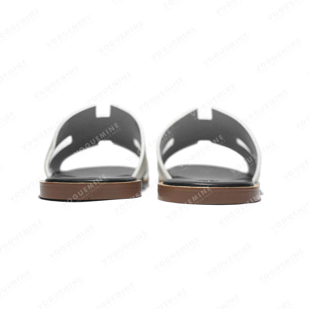 Hermes White Premium Izmir Flip-flops-5