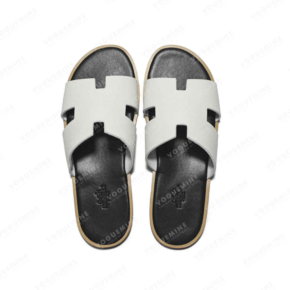 Hermes White Premium Izmir Flip-flops-4