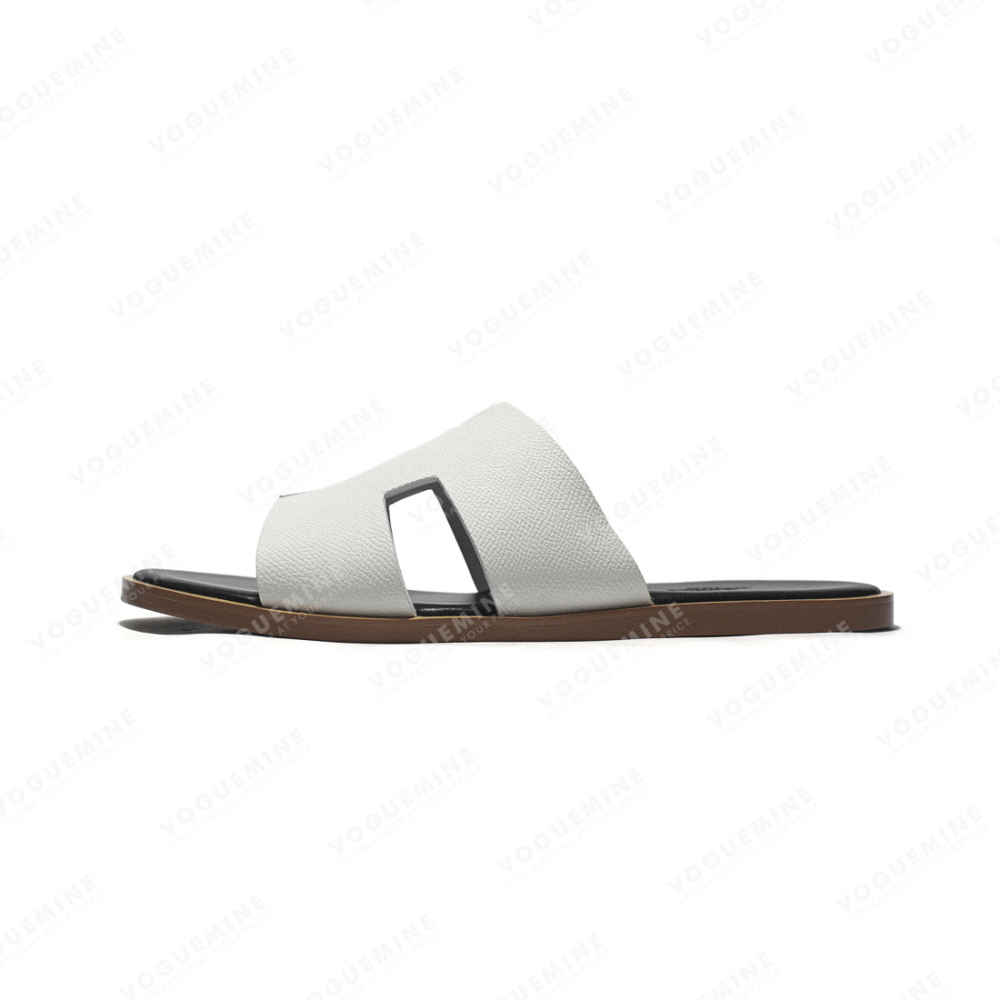 Hermes White Premium Izmir Flip-flops-1