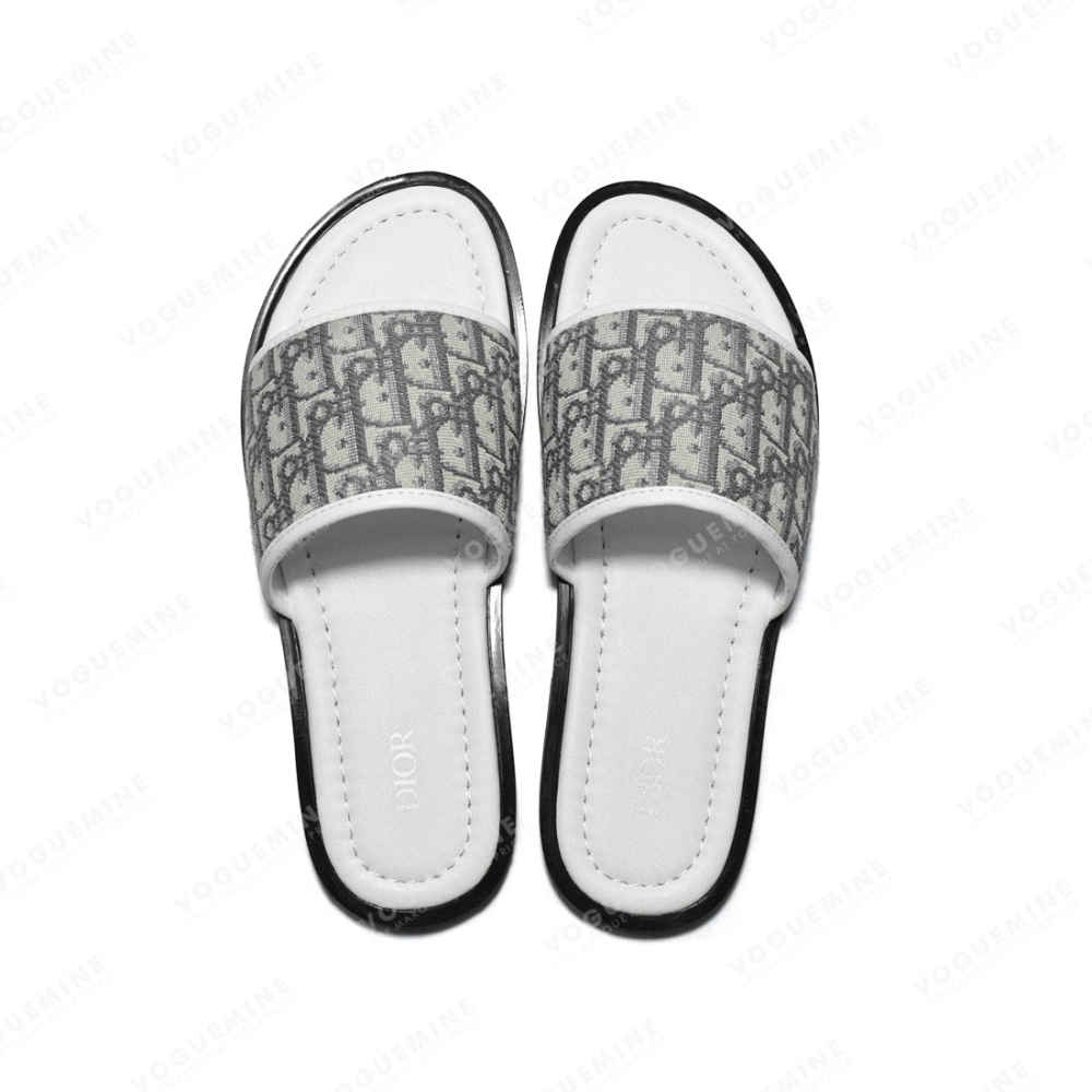 Dior Printed Grey Premium Quality Flip-flops-4