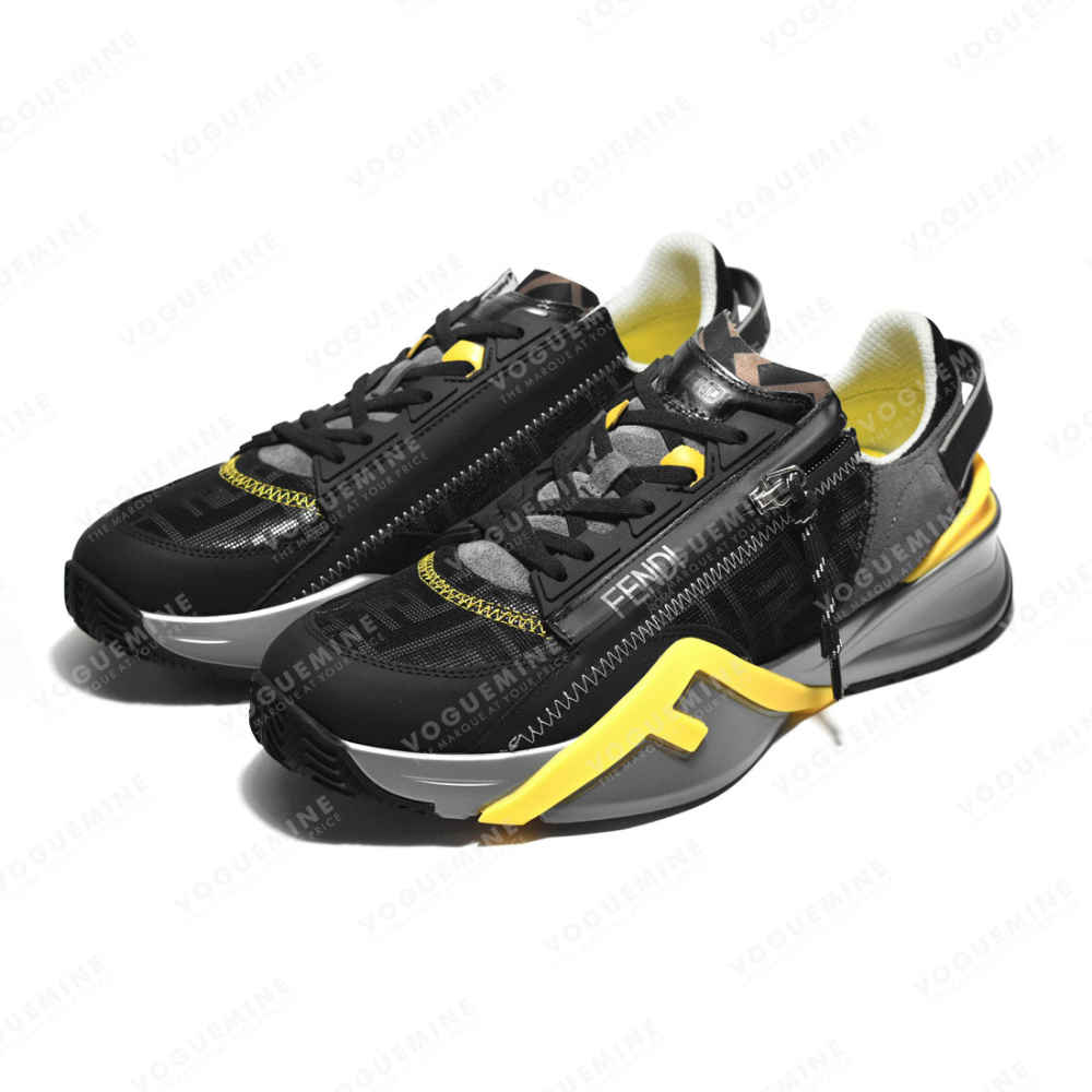 Fendi Roma Black & Grey Premium Low-tops Sneakers-2