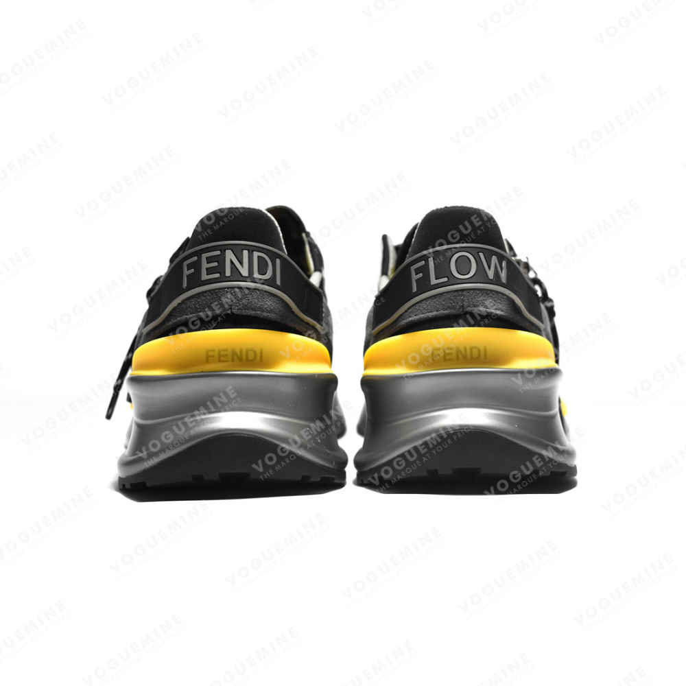 Fendi Roma Black & Grey Premium Low-tops Sneakers-4