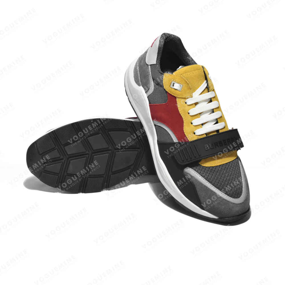 Burberry Black & Yellow Premium Quality Sneakers-5